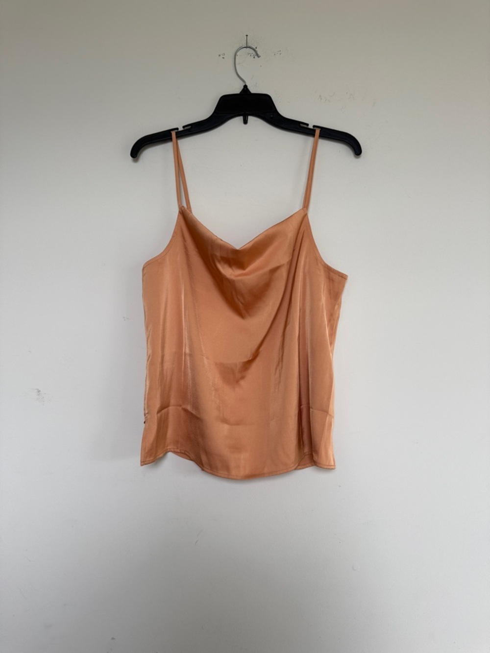 Satin Cowl Neck Camisole in Peach - Women
